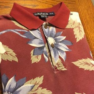 Vintage Nautica Hawaiian Polo🌺